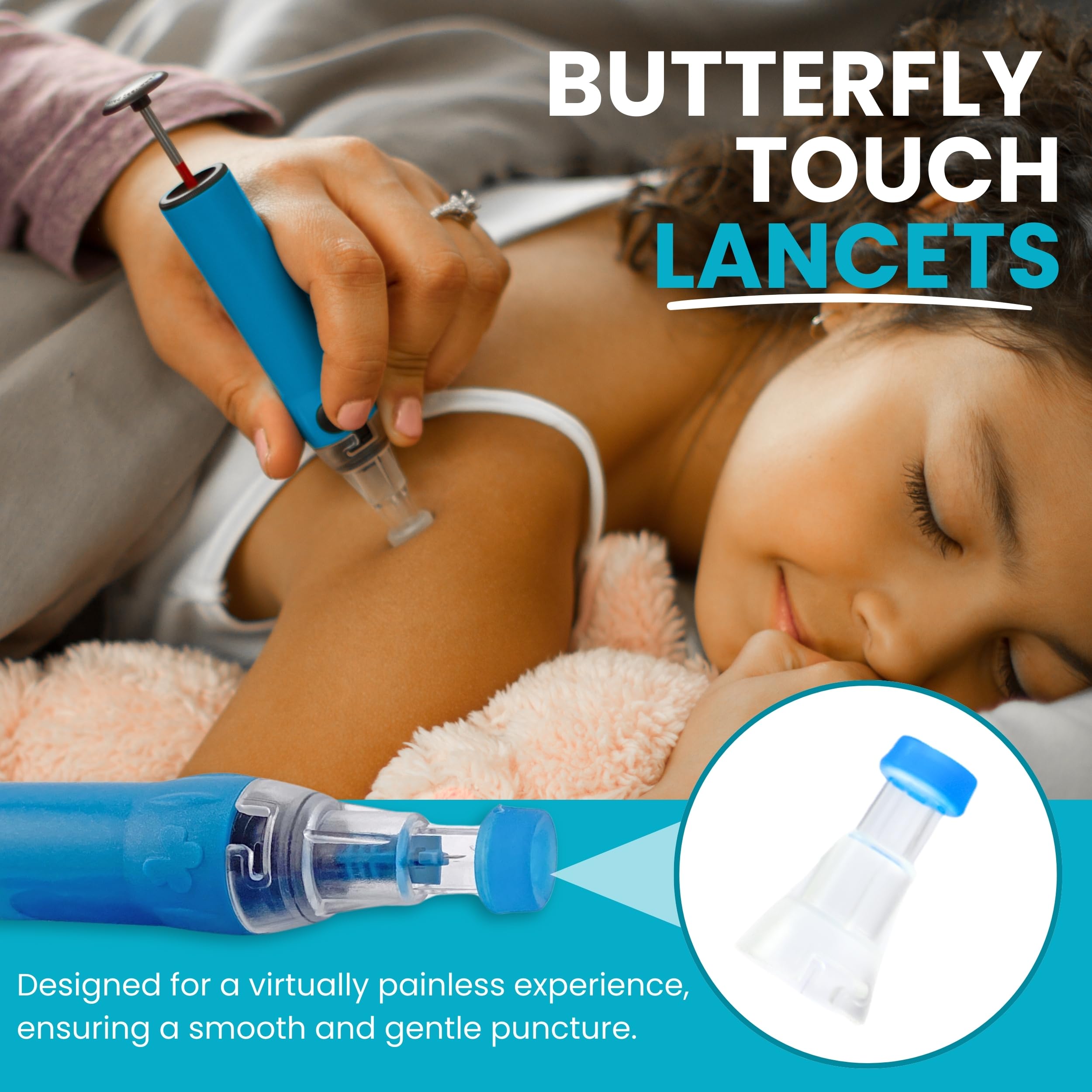 Genteel - Butterfly Touch Lancets - Polished - Smooth & Pain Free - Stainless Lancets (100 pcs)