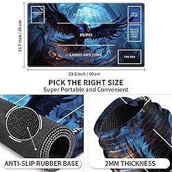 EDGFRTOIO Playmat with Zones for MTG Card Game