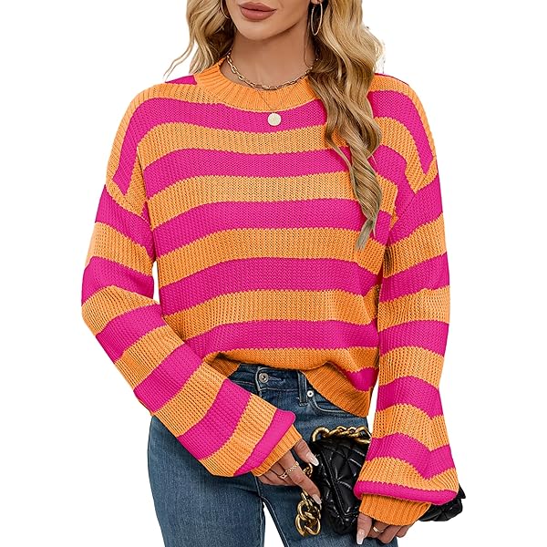 Amazon.com: KevaMolly Womens Long Sleeve Sweaters Orange