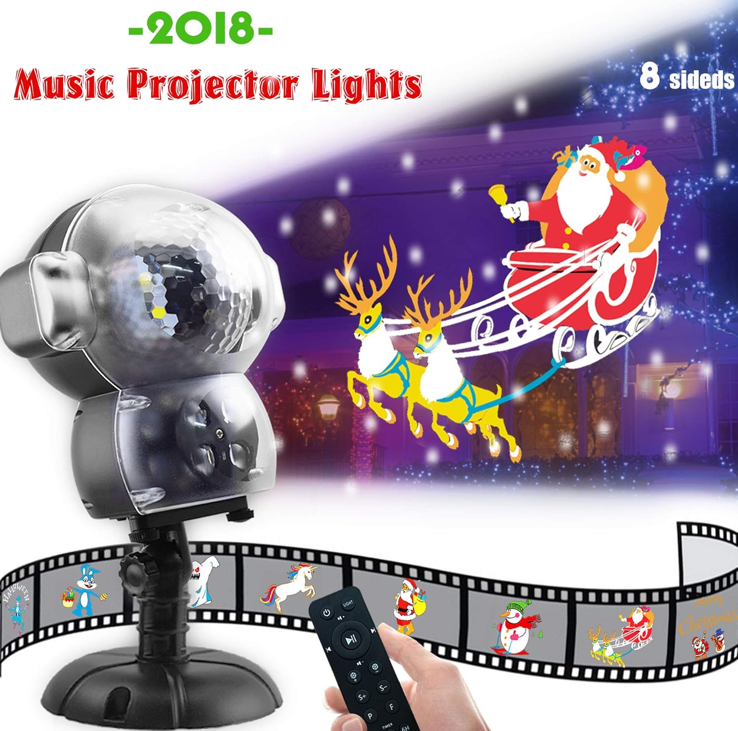 Lighting JEENSO Snow Falling Animated Projector Outdoor Halloween