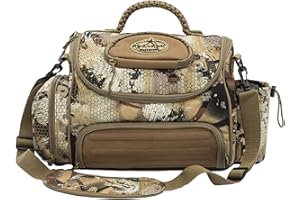 RIG EM RIGHT Rig'Em Right Waterfowl Lock and Load Duck Hunting Blind Bag with Molded Ammo Compartments, Sunglasses Case, Drink Holder and More (Optifade Marsh Camo)