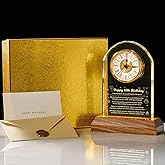 80th Birthday Clock Gifts for Women and Men – Gift for 80 Year Old Mom, Dad, Grandma, or Grandpa with Wooden LED Light Base – Birthday Present Ideas for Her or Him with Gift Box Battery Not Included