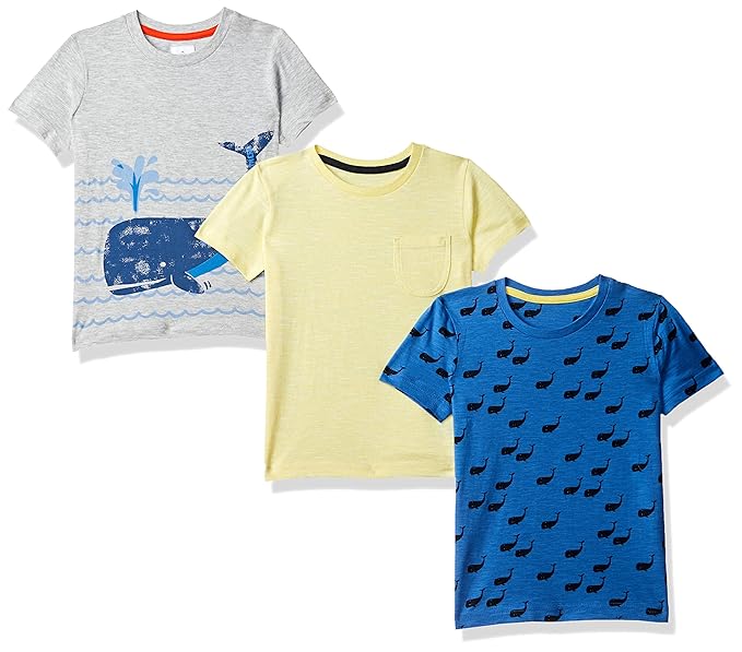 Baby Boys Animal Print Regular fit T-Shirt (Pack of 3)