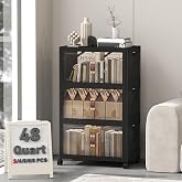 UAMFURI 144QT Lockable Plastic Storage Bins, 3 Pack Collapsible Cabinets | Stackable Organizer with Doors &amp; Wheels, Foldable Containers for Bedroom, Dorm, Office &amp; Garage Storage