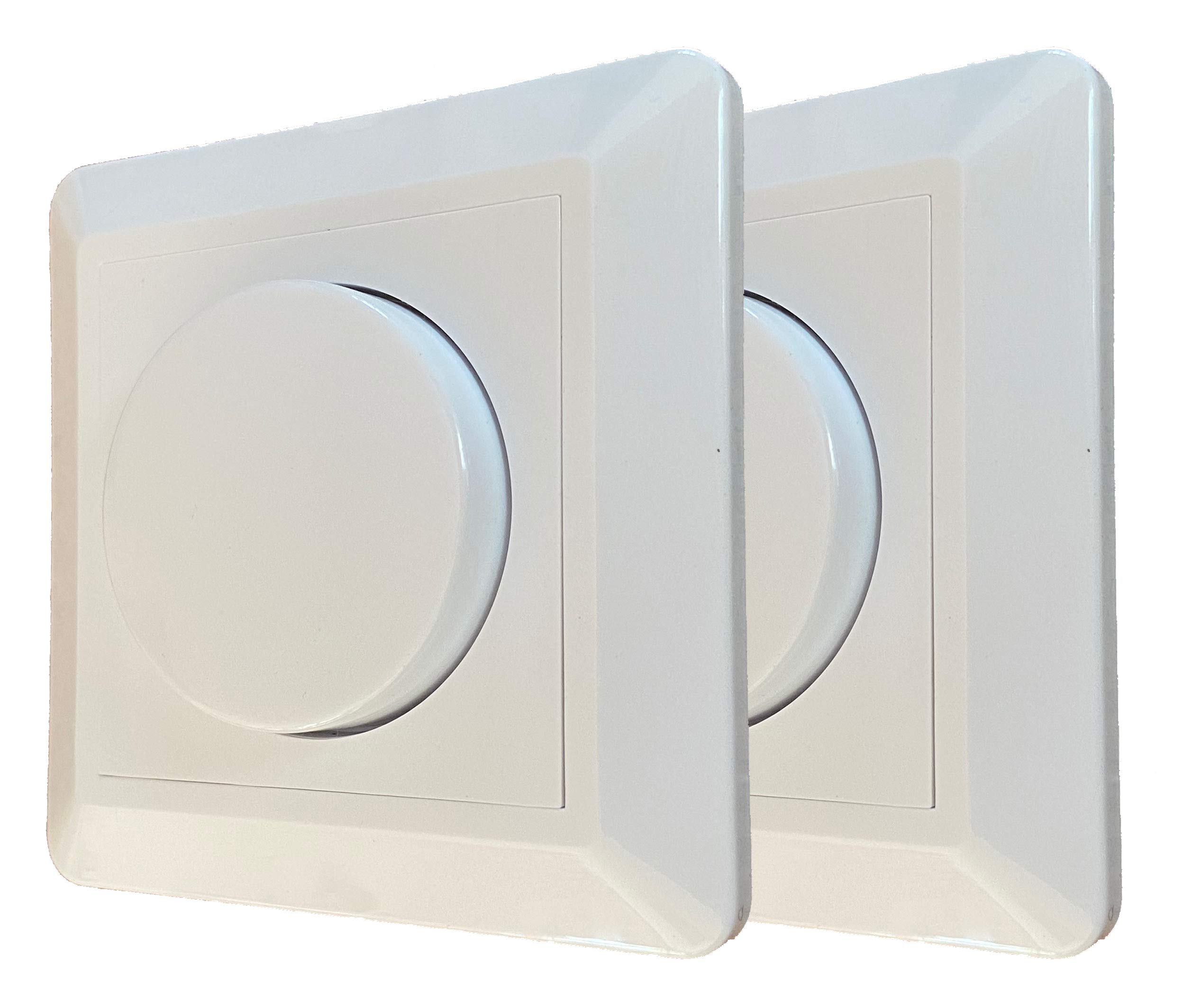 Set of greenandco® gc-200MCM digital Master Dimmer Switch 1-200W + gc-200MCS additional Dimming Control Unit, white