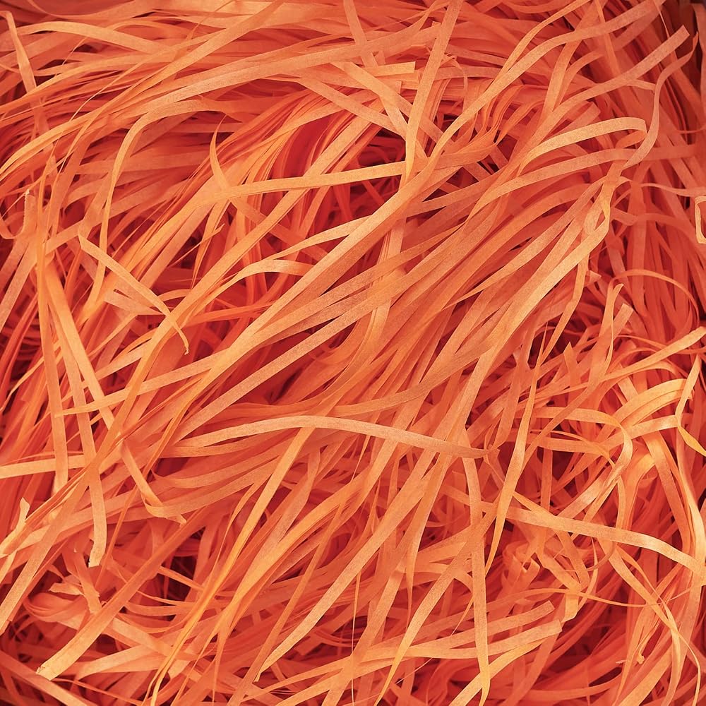 JeeMooTown 500g Orange Shredded Tissue Paper Eco Friendly Gift Fillers