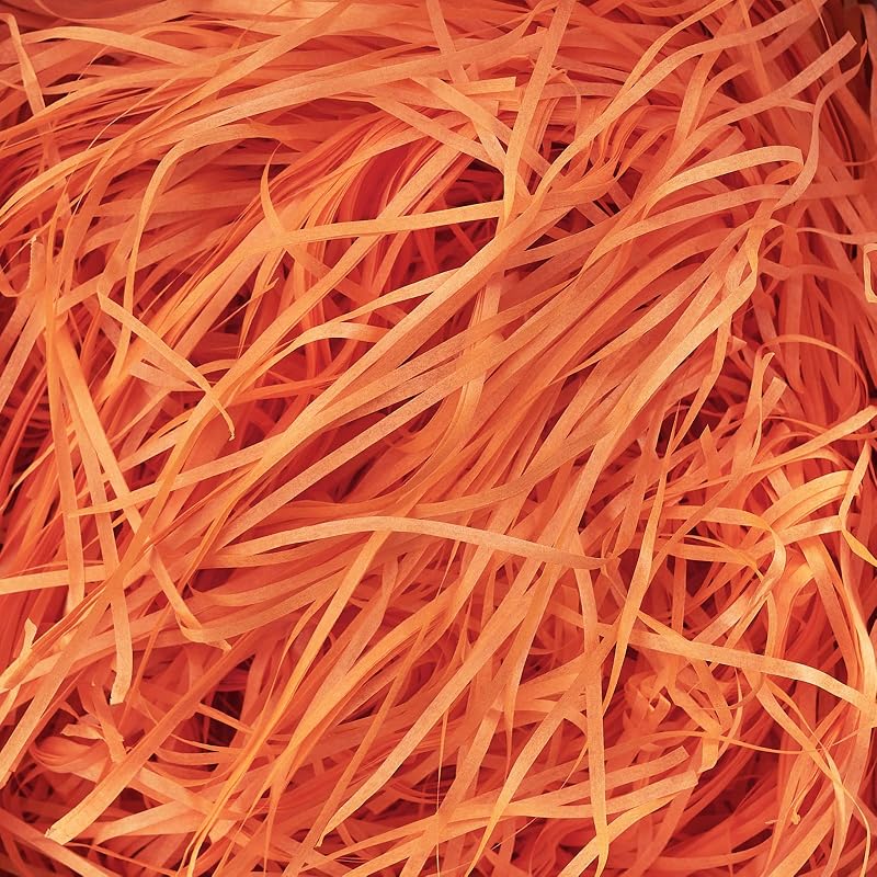 JeeMooTown 500g Orange Shredded Tissue Paper Eco Friendly Gift Fillers