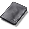 Allett Hybrid Card Wallet, Onyx Black | Leather, RFID Blocking, Vertical Layout | Minimalist, Bifold, Card Holder, Water Resistant, Thin, Front Pocket | Holds 3-10+ Cards, Cash