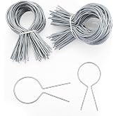 100 Pcs Galvanized Steel Fence Ties - 1-5/8 X 9 Gauge, Preformed U-Shaped Ties For Outdoor Pipes & Cables