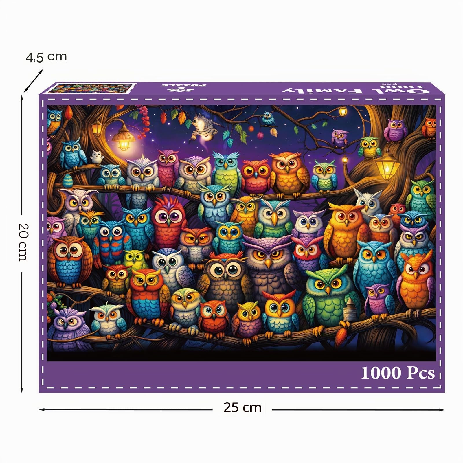 TangComplete Puzzle 1000 Teile für Erwachsene und Kinder, Impossible Game, Puzzles-Geschenk, Clevere Rätsel, Puzzles Farbenfrohes, Puzzle mit Magischer Eule-Motiv 3