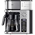 Braun MultiServe Plus 10- Cup Pod Free Drip Coffee Maker, 7 Brew Sizes/Hot & Cold Brew & Hot Water for Tea, KF9370SI