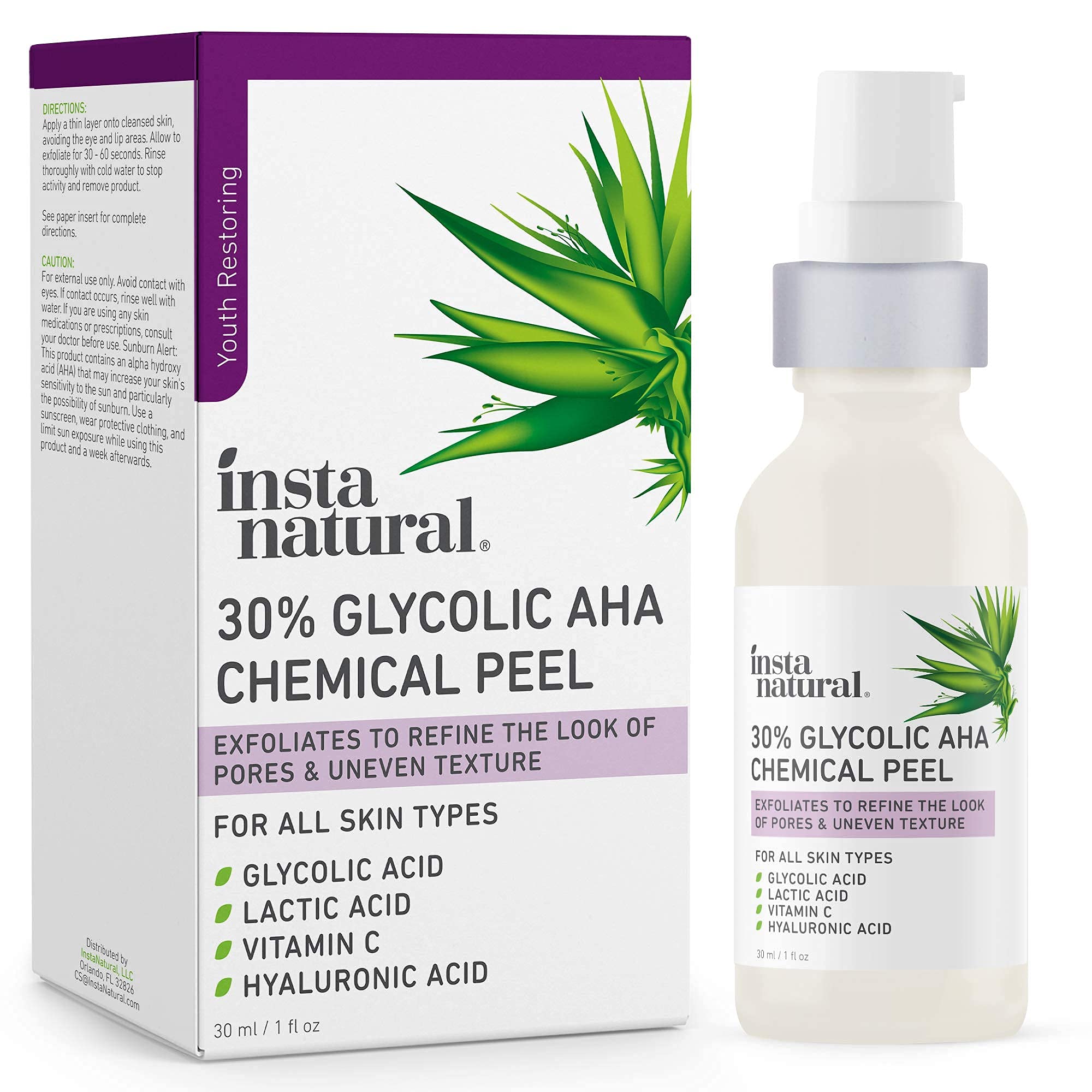 Mua InstaNatural 30% Glycolic Acid AHA BHA Chemical Peel, Glycolic Acid ...