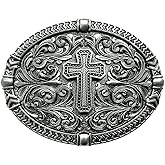 LKKLUYIC Religious Cross Western Belt Buckles for Men Cowboy Belt Buckle Cowgirl Faith Belt Buckles