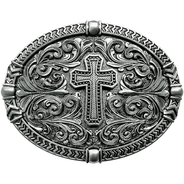 Amazon.com: Perforated Oval Rhinestone Religious Cross  display picture 2