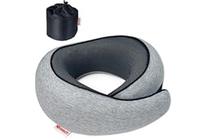 HWGIZP Travel Pillow | High-Density Memory Foam Pillow with 360° Surround Support. Ergonomically Designed. Ideal for Airplane Travel and Home Use.