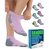 Doctor's Select Bamboo Viscose Diabetic Socks for Women & Men - 6 Pairs, Viscose Bamboo Socks Woman, Low Cut, Non Binding