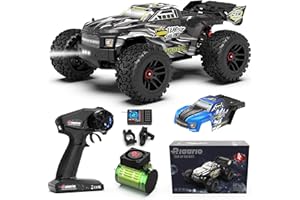 RIAARIO 1:14 Brushless RC Cars for Adults - Max 45MPH Monster Trucks -All Terrain Electric Vehicle - Off-Road RC Trucks with Limited Slip Clutch - 4WD Remote Control Car with Lipo Battery
