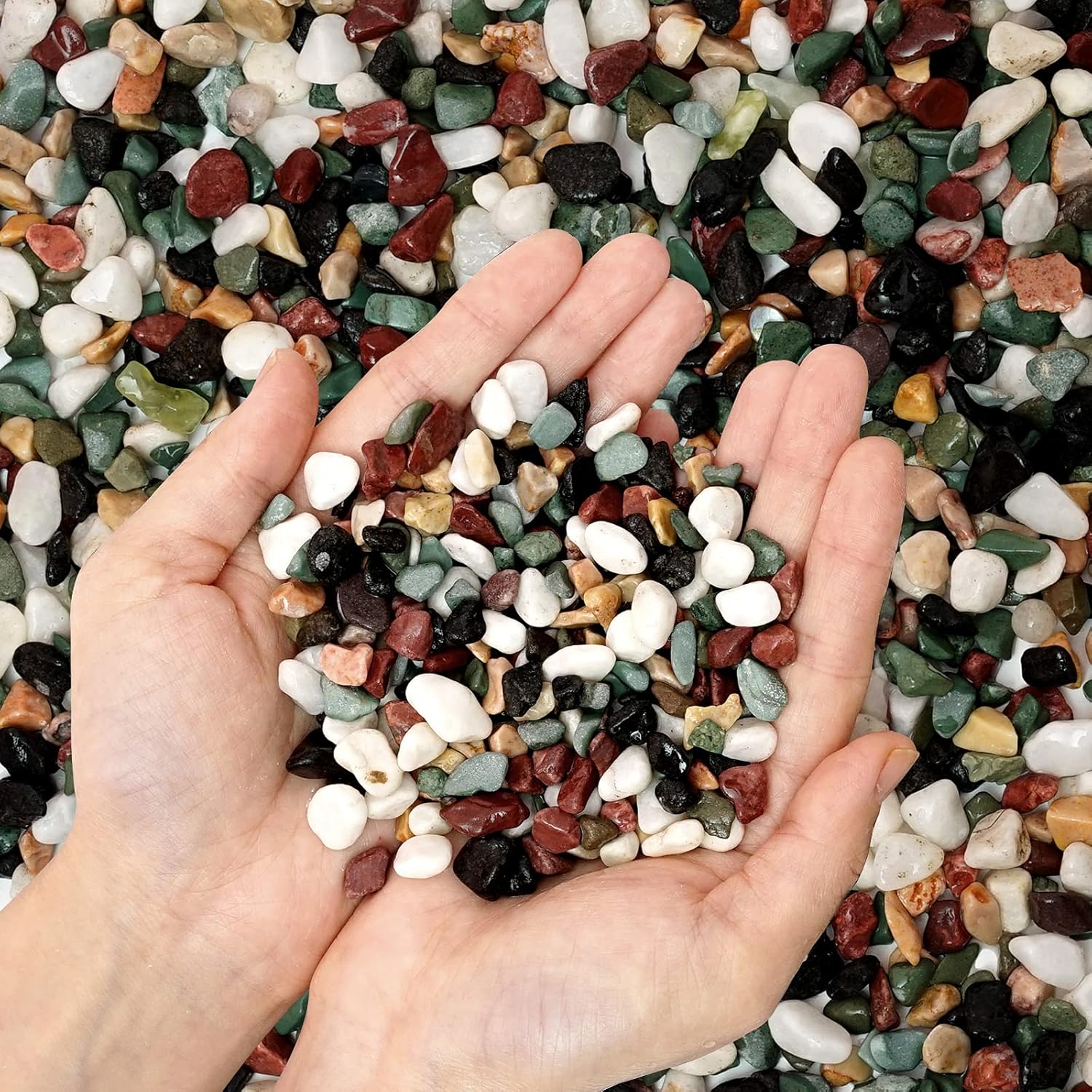 2.7 lb Mixed Five Color Decorative Rocks Stones Pebbles-Garden Ornamental Gravel for Potted Plants, Succulent, Cactus Bonsai, DIY, Vase Fillers, Pumice, Aquarium, Terrarium, Fairy Gardening, Top Dressing. : Garden & Outdoor