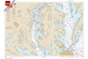 Paradise Cay Publications NOAA Chart 12280: Chesapeake Bay 21.00 x 28.98 (Small Format Waterproof)