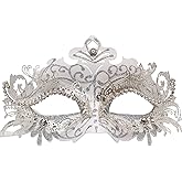Geek-M Women/Men Masquerade Metal Masks Venetian Halloween Costume Mask Mardi Gras Mask