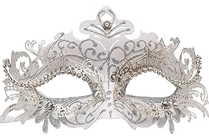 Geek-M Women/Men Masquerade Metal Masks Venetian Halloween Costume Mask Mardi Gras Mask