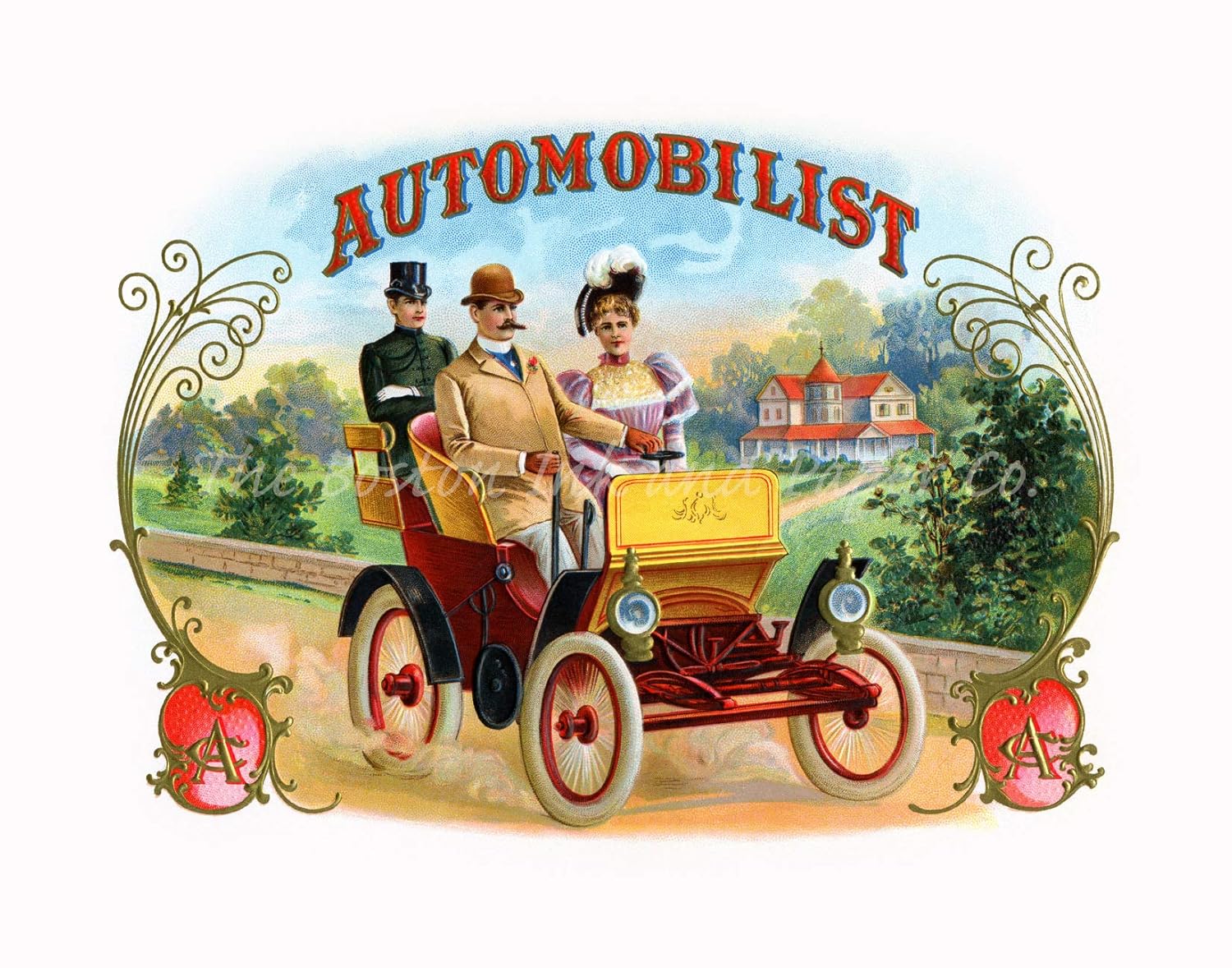 Amazon.com: Automobilist 11" x 14" Antique Car Wall Decor Art Print