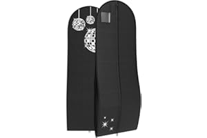 YOUR BAGS GARMENTUM Your Bags Wedding Dress Garment Bag - 72" Prom Dress Bag for Gowns Long - Hanging Garment Bags for Travel for Women - Dress Storage Bag - Garment Bags for Hanging Clothes - (Black Disco Print)