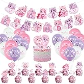 Cat Birthday Party Decoration, HAPPY BIRTHDAY Cat Banner, 10 Cake Topper, 1 Big Cake Topper, 24 Balloon, for Cat party Supplies, Cat Lover, Kids Cat Theme Party