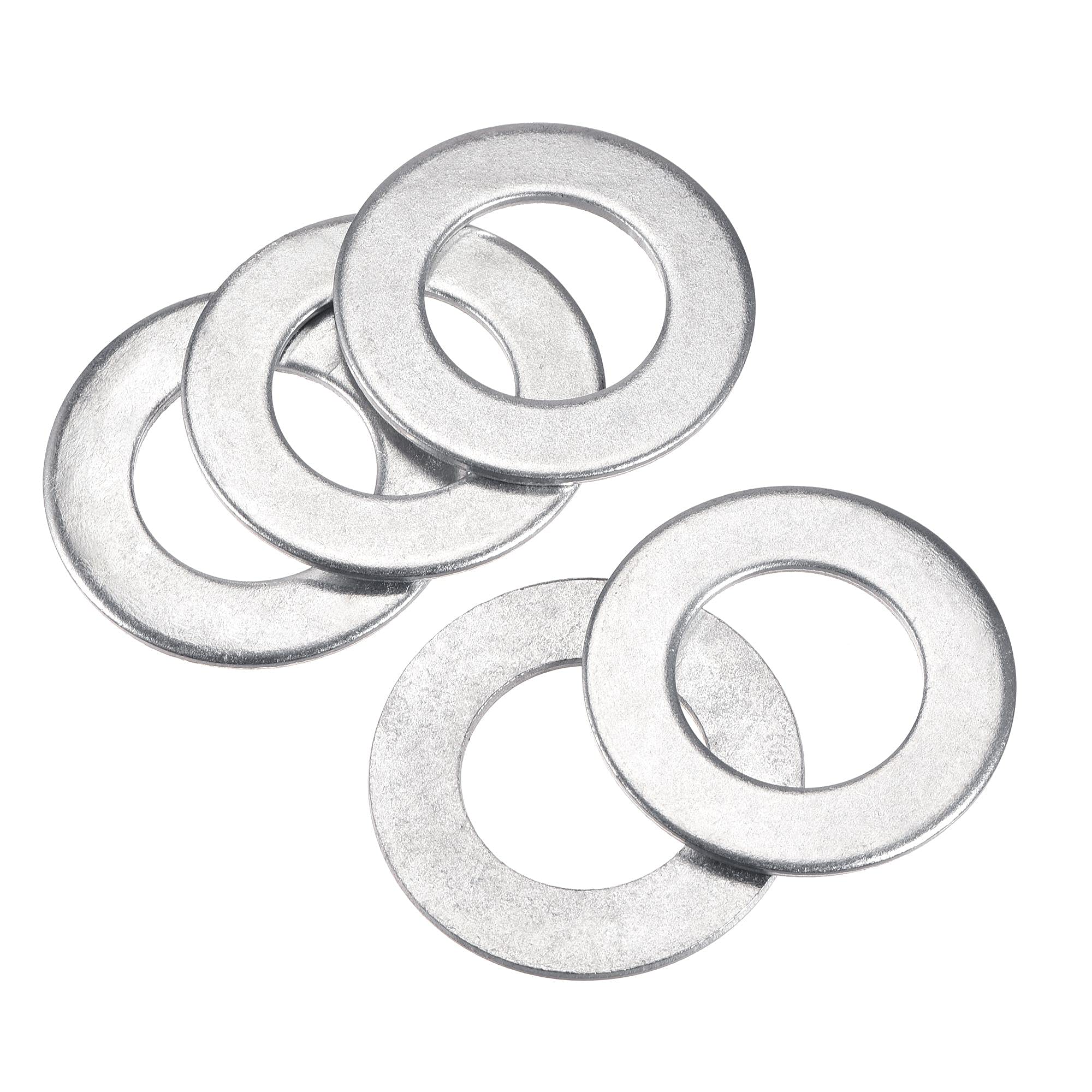 sourcing map 60mm x 33mm x 3mm Carbon Steel Flat Washer for Screw Bolt 5Pcs