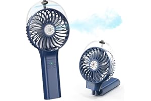 COMLIFE Portable Handheld Misting Fan, 3000mAh Rechargeable Battery Operated, 180° Foldable, Mini Personal Fan with Water Sprayer for Travel, Makeup, Home, Office, Camping, Outdoors