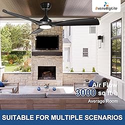 BvenuBigLite Ceiling Fan with Light Modern: 52 Inch