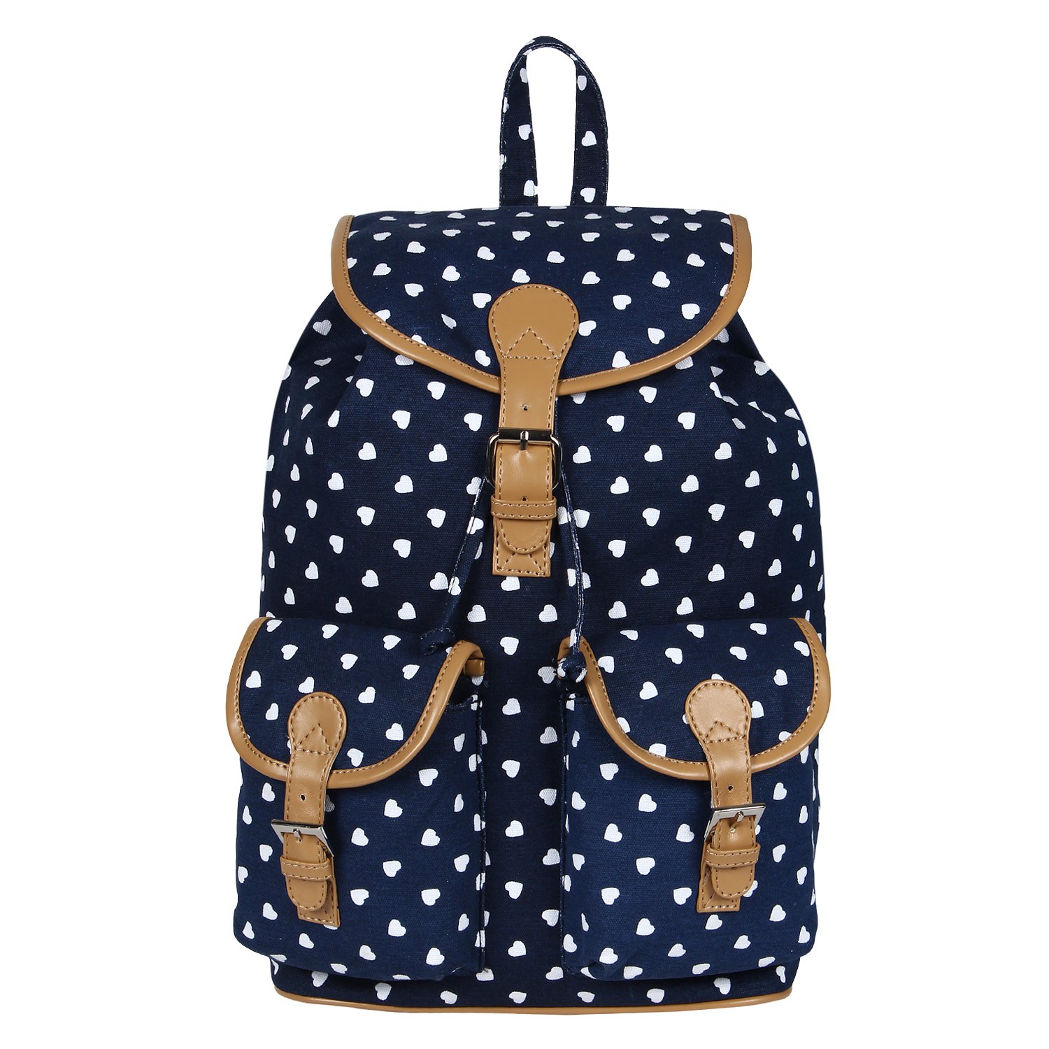 lychee bags women's blue canvas lucy backpack