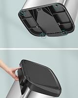 SONGMICS 68L Kitchen Bin Pedal Trash Can with Lid Metal Silver Black LTB520E68 view 9