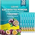 OZENKE Electrolytes Powder Packets, 30 Sticks Hydration Packets Sugar Free, Electrolyte Drink Mix Portable Electrolyte Packets for Rapid Hydration, 0 Sugar & 0 Calorie, Passion Fruit Flavor