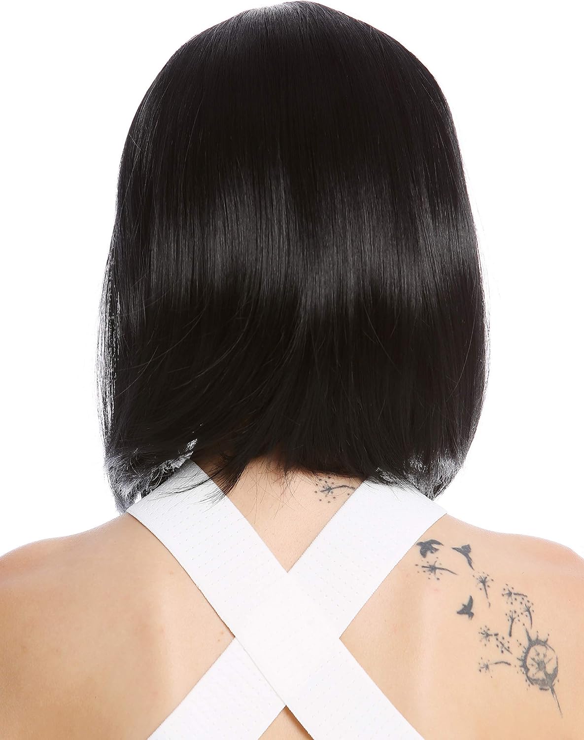 WIG ME UP - YZF-4356-1 Lady Quality Wig short shoulder length Bob Longbob straight middle-parting black, black (1), Länge: ca. 30 cm - Image 5