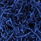 MARSROAM Navy Blue Crinkle Paper Shred Filler 1 LB