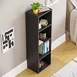 Vida Designs Oxford 4 Tier Cube Bookcase Black Wood Shelving Unit view 7
