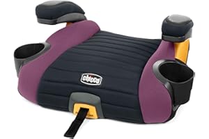 Chicco GoFit Plus Backless Booster Car Seat with Latch Attachment and Quick-Release Latch Removal, Travel Booster Seat for Car, Portable Car Booster Seat for Children 40-110 lbs. | Vivaci/Pink