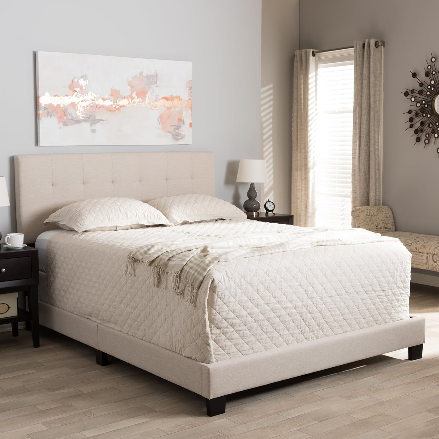 Best Bed Frame Queen Beige