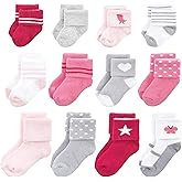Hudson Baby baby-girls Grow With Me Socks 12pk