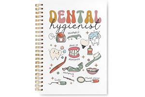 VIIJJUE Dental Hygiene Hygienist Gifts Notebook, Gifts for Dental Assistants RDH Journal, Dental Office Supplies, Best Dentist Gift Hardcover Spiral Notebooks, 5.5x8.3 Inch