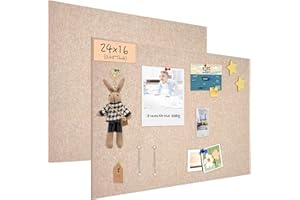 PTPDgPg Thickened Bulletin Board - 24X16 in |Felt pin Boards for Decorating Walls | Foldable Photo Display with Sticky Tape a