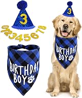 Cobee Dog Birthday Bandana Hat Number Set 10 pcs Blue Glitter 8 Numbers view 1