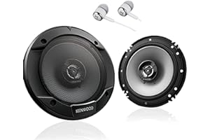 Kenwood 6-1/2" 300W Max (60W RMS per Pair) 6.5" KFC 2-Way Sport Series Flush Mount Car Audio Door Coaxial Speakers