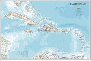 National Geographic Caribbean Wall Map - Classic - Laminated (Poster Size: 36 x 24 in) (National Geographic Reference Map)