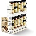 Vertical Spice Narrow Spice Rack - Sliding Spice Jars Organizer - Pantry Organizers & Storage - Slide Out Drawers for Kitchen Cabinets - Seasoning Caddy (2.3" W x 10.75" H x 10.6" D, Assembled)