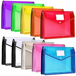 10 Pieces B4 Plastic File Folders Envelope