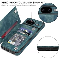 Bizzib for Google Pixel 8 Case Leather Wallet with