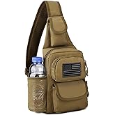 Protector Plus Tactical Sling Bag Military MOLLE Crossbody Pack (Patch Included)