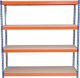 The Workplace Depot 1800H Garage Shelving Unit 1800W 600D 4-Tier Steel 400kg view 3